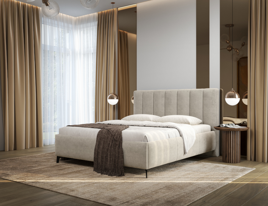 Dr Materac Łóżko Tapicerowane Giorgio Tkanina Verita 03 Comforteo 160x200 Wizualizacja Łóżka.jpg