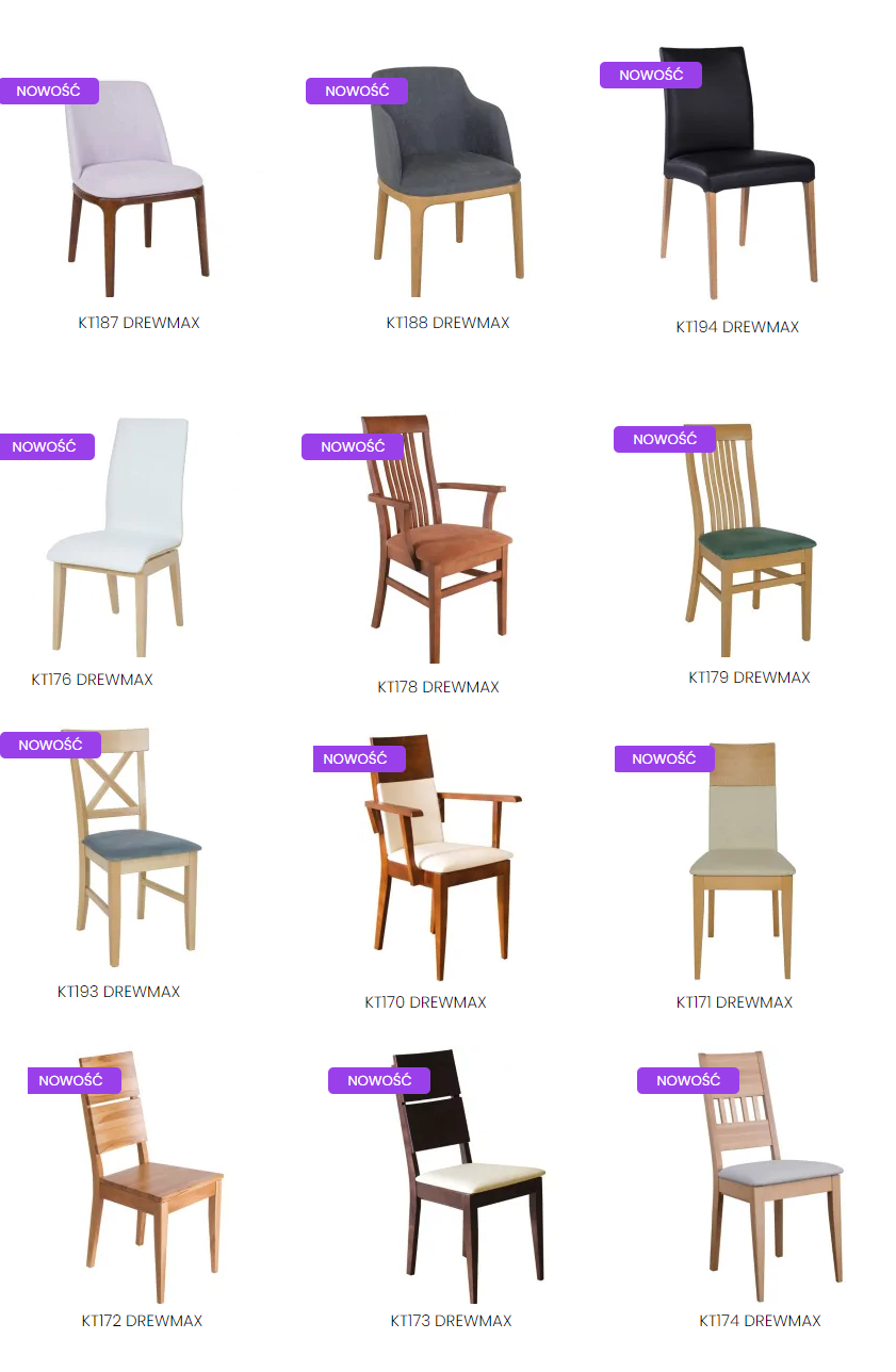 krzesła bukowe DREWAX drmaterac