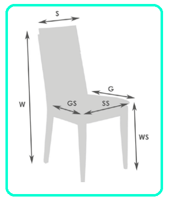 opis wymiarów krzeseł DREWMAX