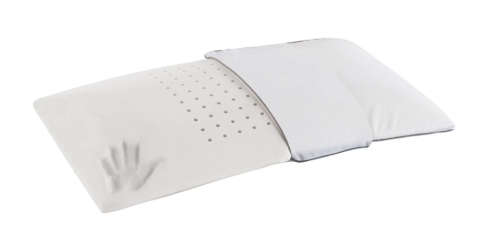 Niska poduszka włoskiego producenta Magniflex o nazwie Superiore Flat - przekrój.